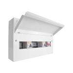 CUEHIB18MSRCD12 - Scolmore Elucian 18 Way (12 Free Ways) High Integrity Metal Consumer Unit with 100A Mains Switch + 2 x 80A 30mA RCD