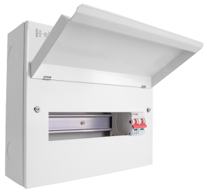 CUEB12MS10 - 12 Way Metal Consumer Unit with 100A Mains Switch (10 Free Ways)