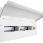 CUEHIB22MSRCD16 - Elucian 22 Way High Integrity Metal Consumer Unit with 100A Mains Switch + 2 x 80A 30mA RCD (16 Free Ways)