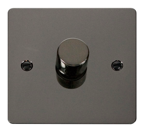 FPBN161 - Scolmore Define - 1 Gang 2 Way 0-100W Dimmer - Black Nickel