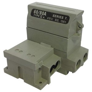 Henley 54137-04 Series 7 Grey Single Pole And Neutral 60A/80A Fuse unit (Less Fuse)