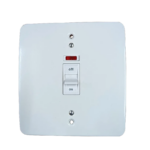 K5012 - MK Logic Plus 50A DP Switch with Neon White Metal