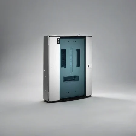 JK104BG - Hager Invicta 125A 4 Way TPN Distribution Board Glazed Door