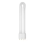 Single GE F34BX/835 Biax L 34W fluorescent lamp in 3500K neutral white, 2G11 base
