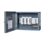 Ryefield CO60TPN 3 Way Distribution Board with 60A Fuse Units, designed for reliable power distribution in multi-dwelling installations.