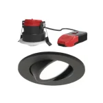 Prism Pro CCT Fire Rated Gimbal Downlight - 5W-7W, Black, IP20, Fire Rated