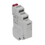 Europa ECLR02 DIN rail-mounted latching relay with dual SPDT outputs and LED indicators