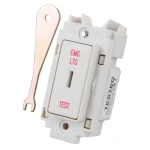 Crabtree Rockergrid 4461/ELT emergency lighting test double pole switch